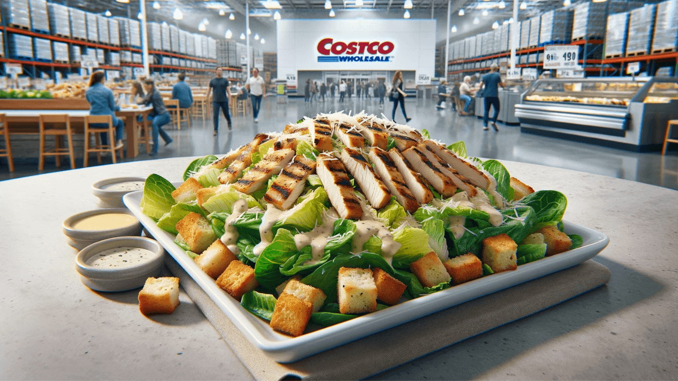 Costco Caesar Salad at the Food court 2023